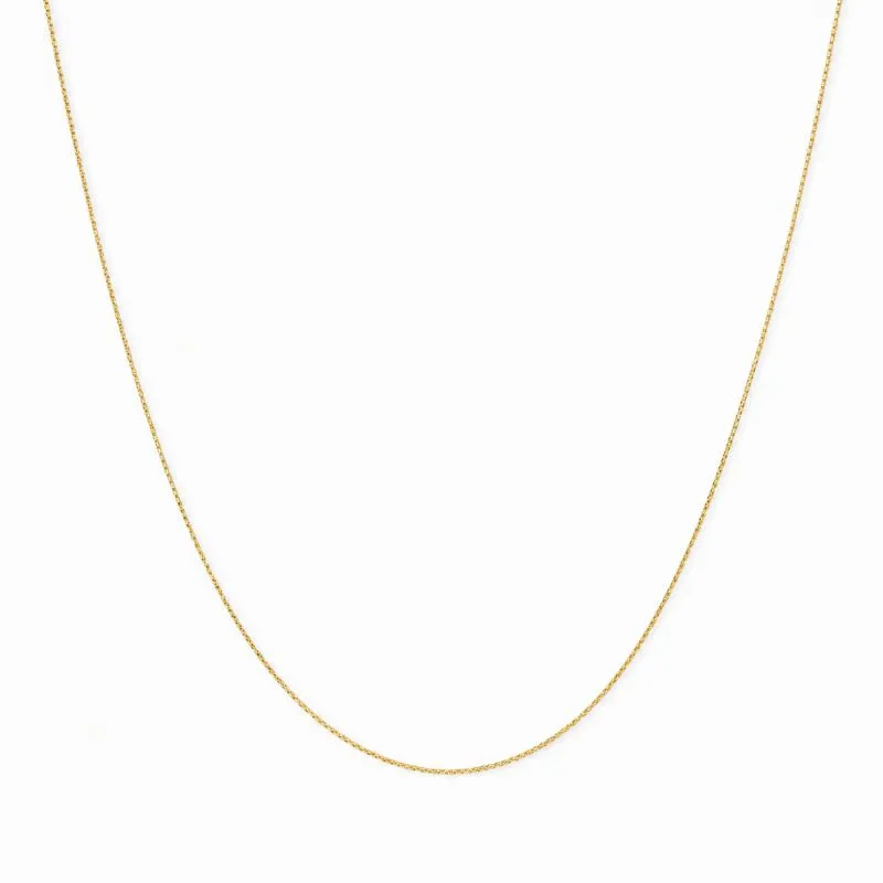 Corrente Veneziana (0,5mm) Banhada a Ouro 18k - 45 cm