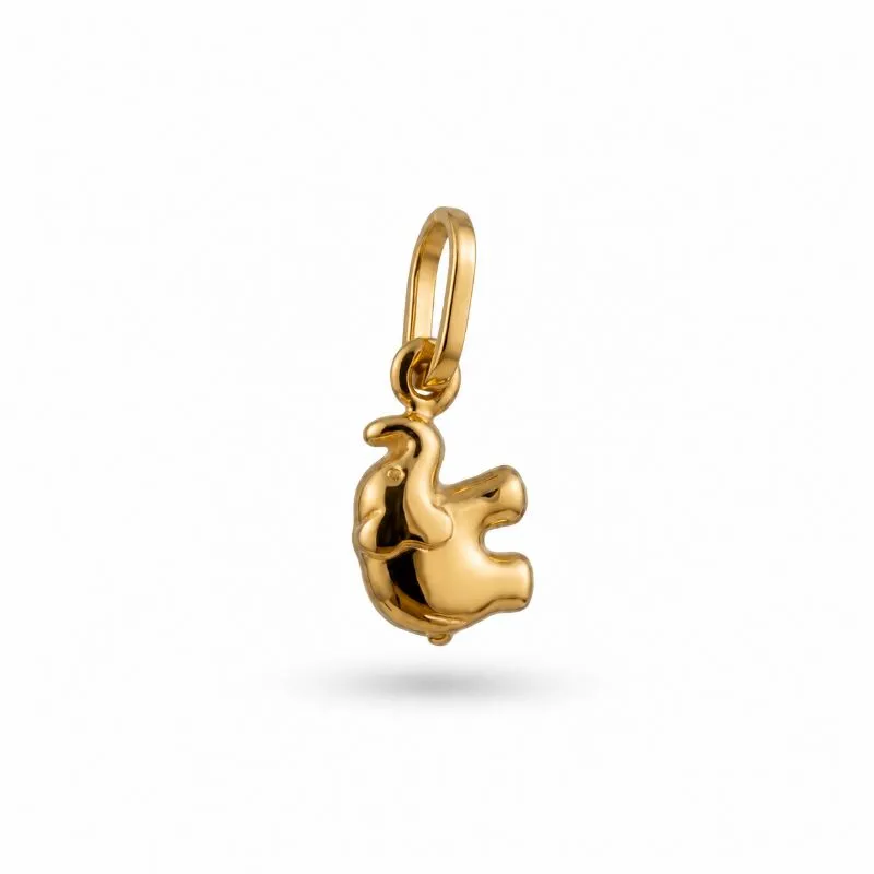 Pingente Elefante Banhado a Ouro 18k - 1,2 cm