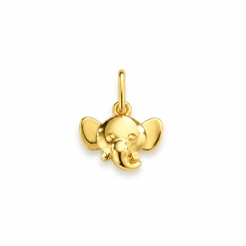 Pingente Elefante Banhado a ouro 18k - 8 mm