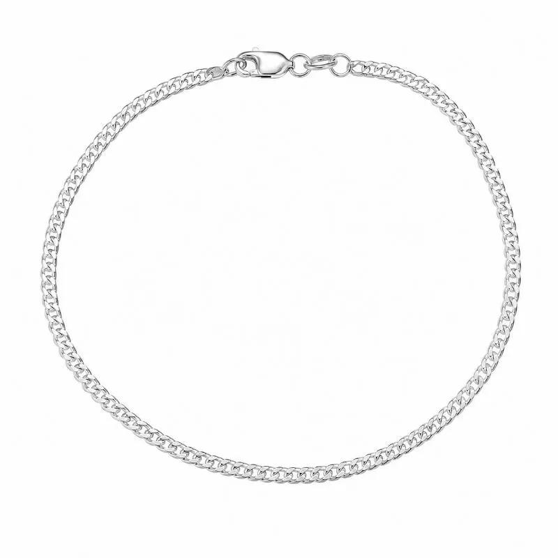 Pulseira Masculina Elo Grumet Duplo Prata 925 - 21 cm