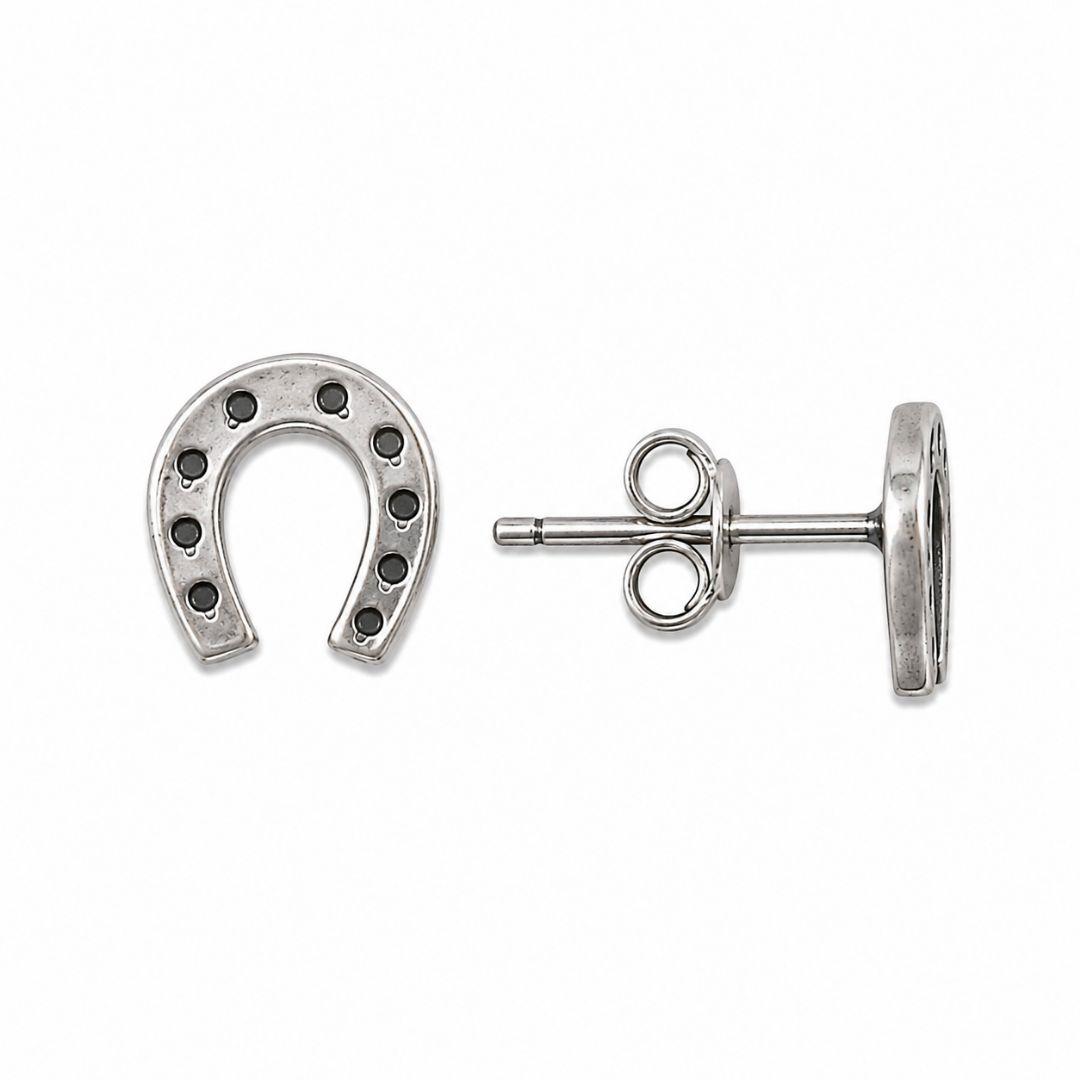 Brinco Ferradura Prata 925 Envelhecida - 5 mm
