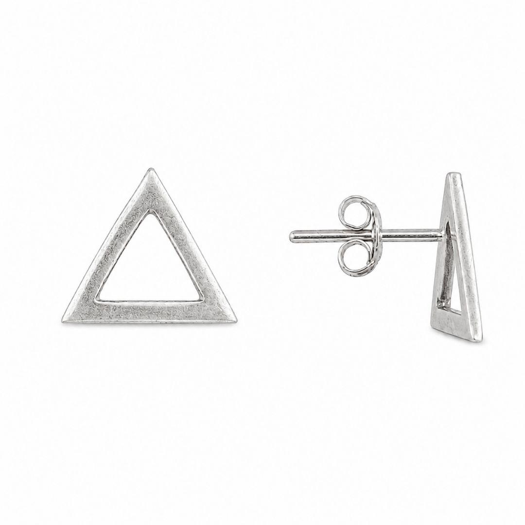 Brinco Triangulo Liso Prata 925 - 1 cm