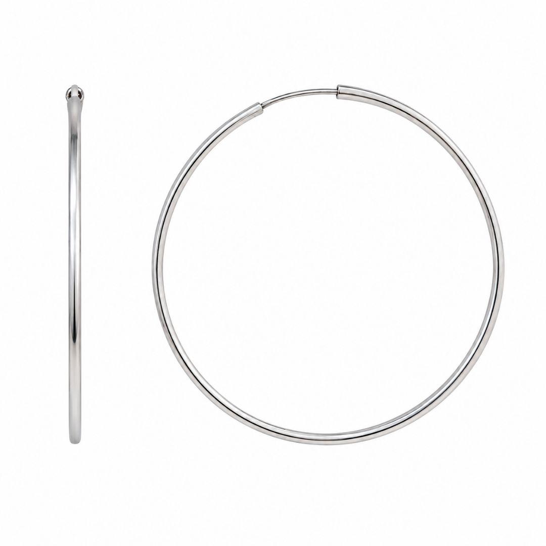 Brinco Argola Grande Prata 925 - 5 cm