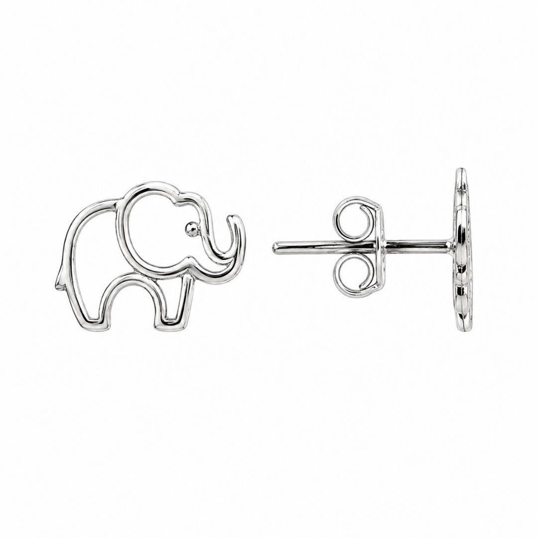 Brinco Elefante Vazado Prata 925 - 1,1 cm