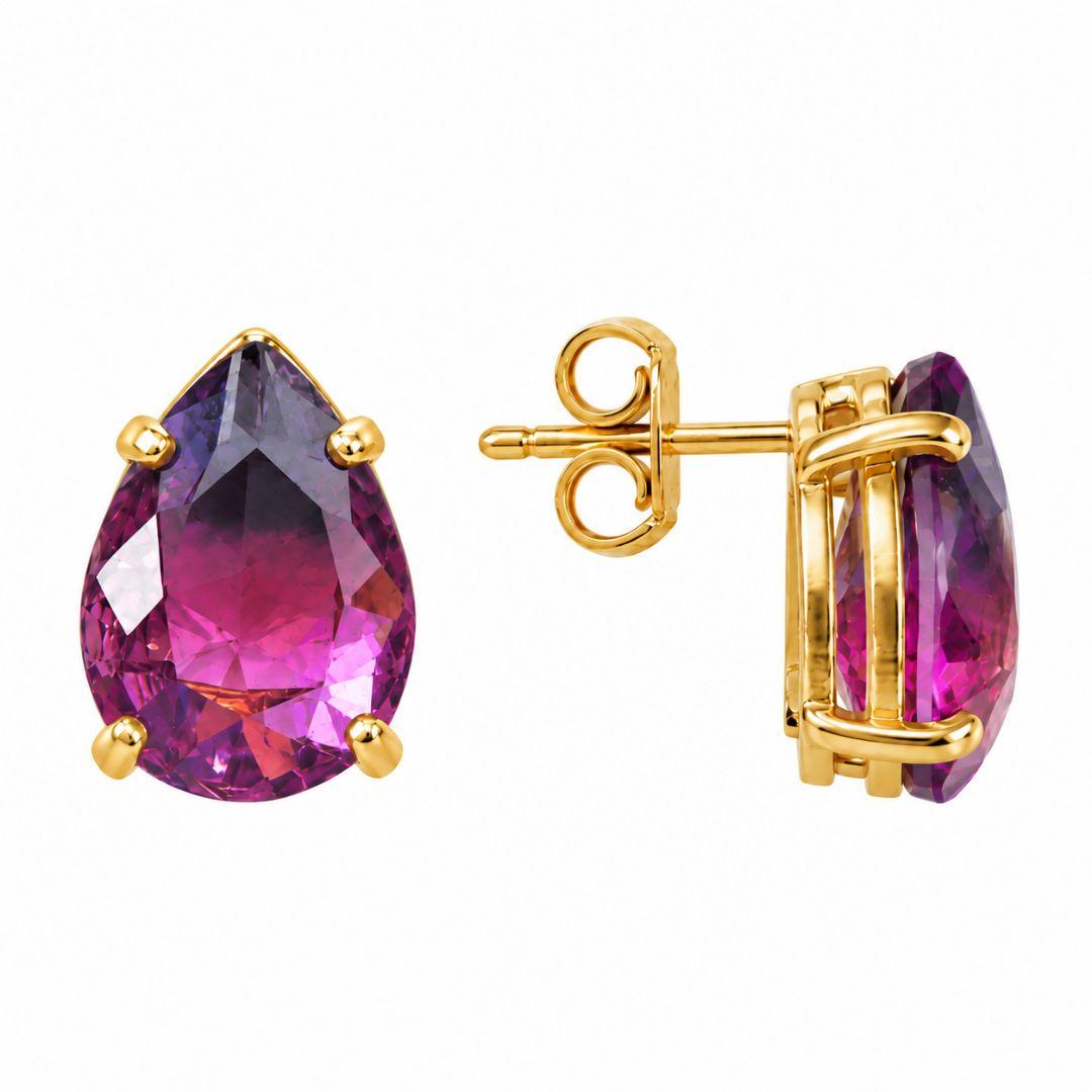 Brinco Gota Ponto de Luz Furta Cor Banhado a Ouro 18k com Zircônias - 1,4 cm