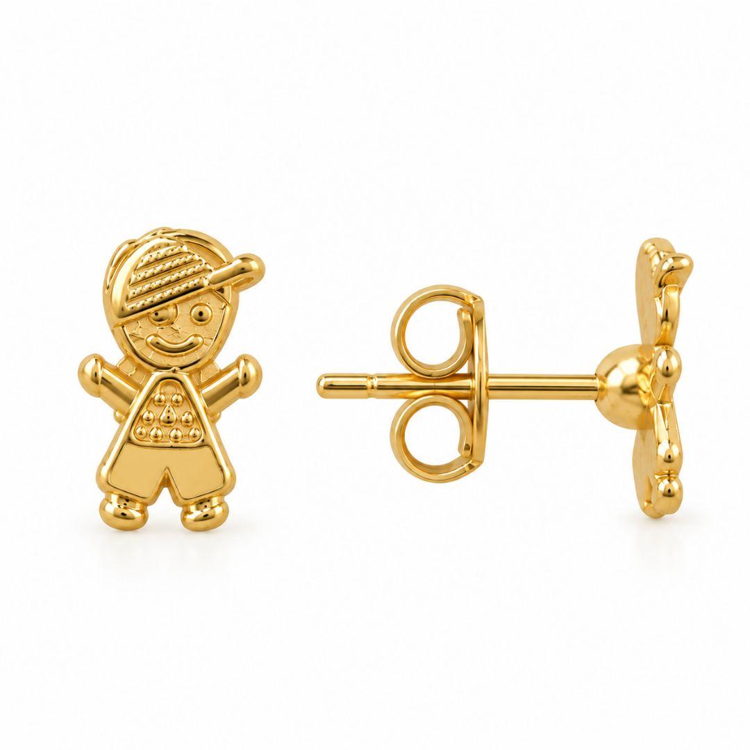 Brinco Menino Banhado a Ouro 18k - 7 mm