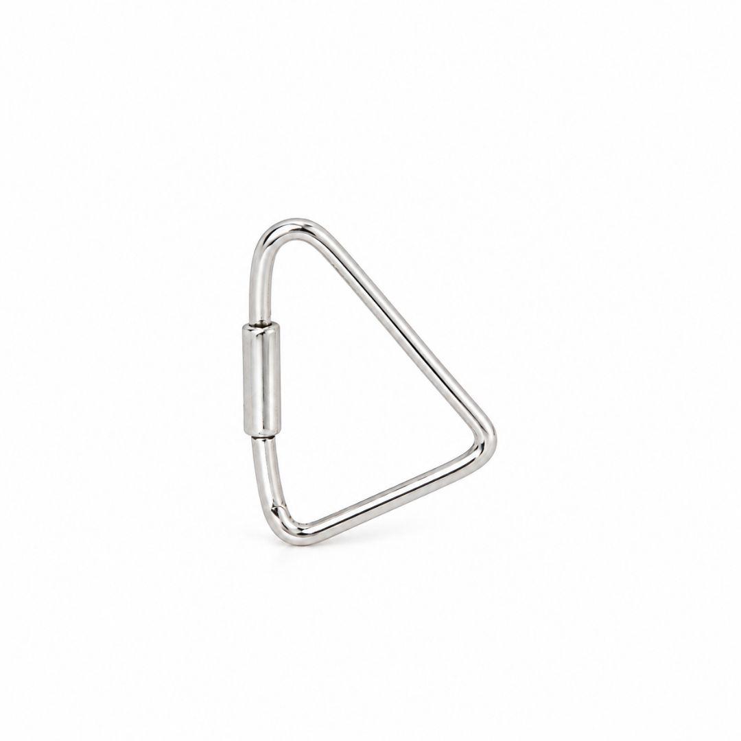Brinco Piercing Triangulo Prata 925 - 1 cm