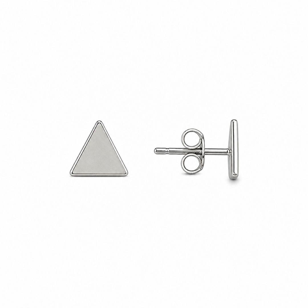 Brinco Triangulo Liso Prata 925 - 9 mm