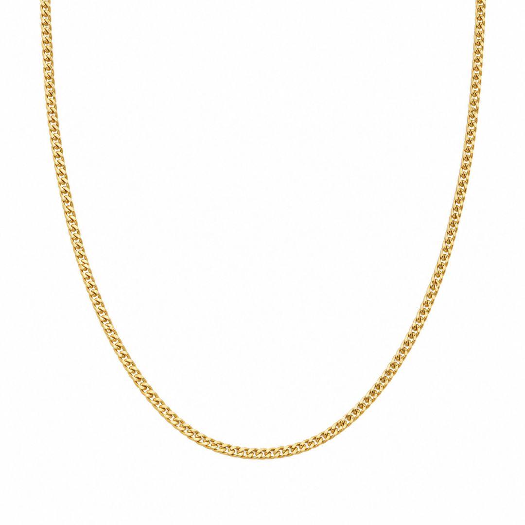 Corrente Masculina Elo 1 em 1 Banhado a Ouro 18k - 60 cm