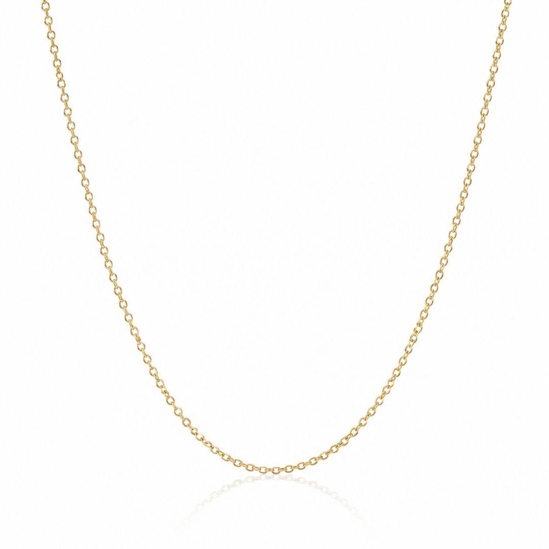 Corrente Mini Elo Português Banhado a Ouro 18k - 45 cm